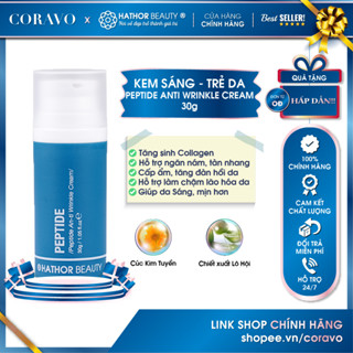 SIÊU PHẨM CHỐNG LÃO HÓA, TRẺ HÓA DA, CẤP ẨM PEPTIDE ANTI WRINKLE CREAM HATHOR BEAUTY (KIM THIÊN HOA) 30g - Coravo