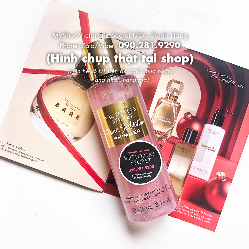 Xịt toàn thân Victoria’s Secret Pure Seduction có kim tuyến