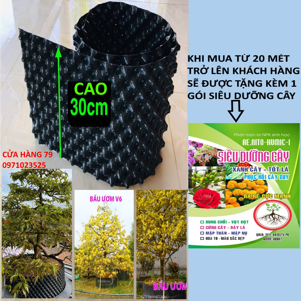 BẦU ƯƠM CÂY V6 LOẠI CAO 30CM, LOẠI DÀY 0,6MM VÀ 0,7MM. TẶNG KÈM GÓI SIÊU DƯỠNG CÂY