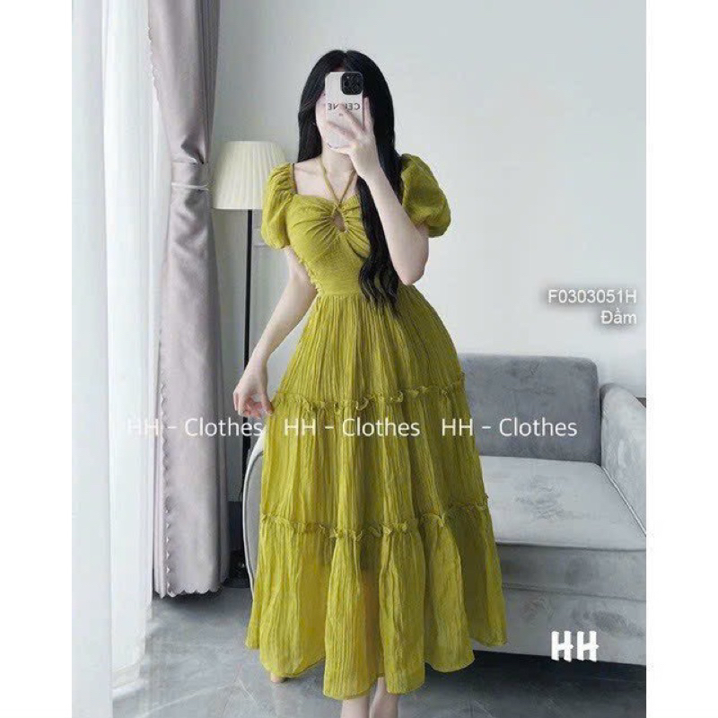 Váy Xốp Rút Ngực 3 Tầng Hàng 2 Lớp Dễ Mặc Siêu Xinh Có Video Ảnh Thật, Váy Đầm Maxi Có Mút Ngực