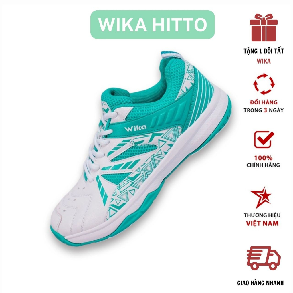 giày cầu lông, giày bóng chuyền bóng bàn Wika Hitto chính hãng tặng tất dệt kim