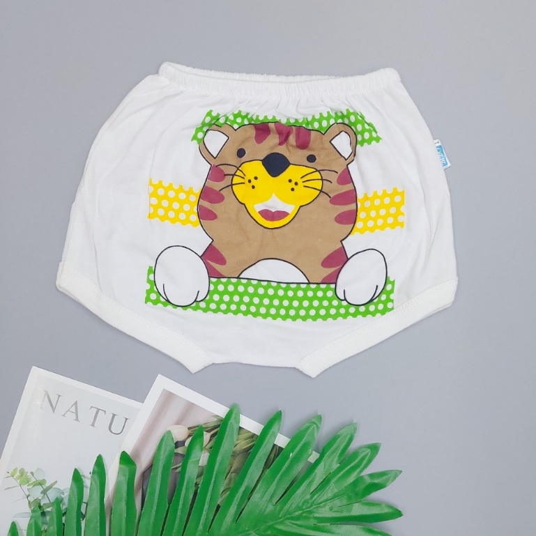 Quần Ngắn Sơ Sinh, Quần Đùi Đáy Ngang Thun 100% Cotton Cho Bé Mặc Tã