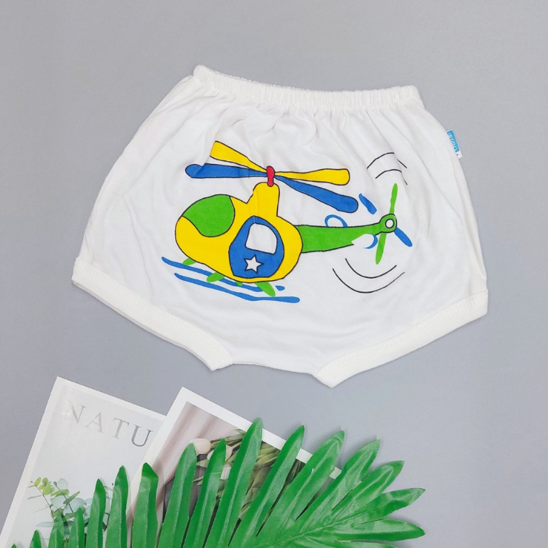 Quần Ngắn Sơ Sinh, Quần Đùi Đáy Ngang Thun 100% Cotton Cho Bé Mặc Tã