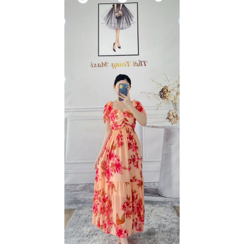 đầm voan E1 thiết kế