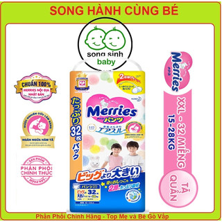 Tã/bỉm quần Merries Jumbo đủ size L56/XL50/XXL32
