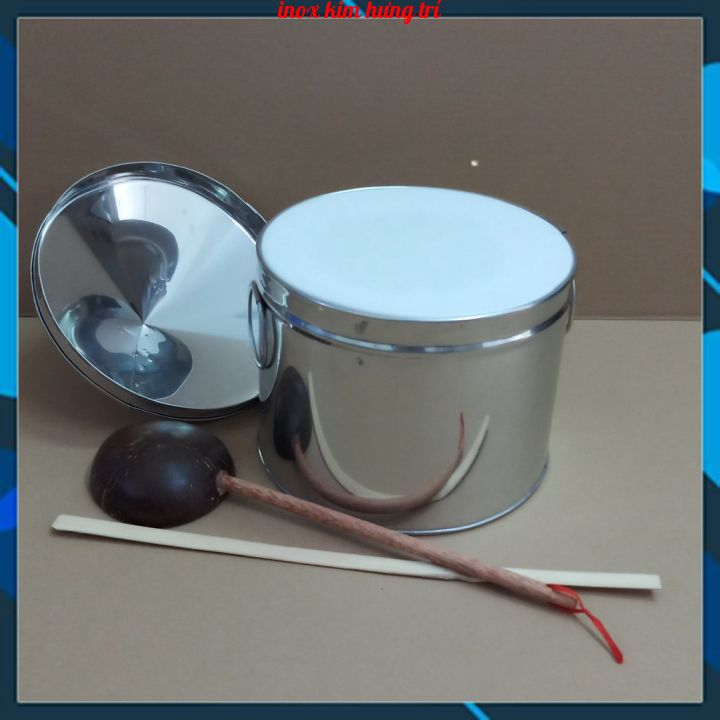Nồi tráng bánh cuốn inox 304 tặng kèm gáo dừa,cây tre