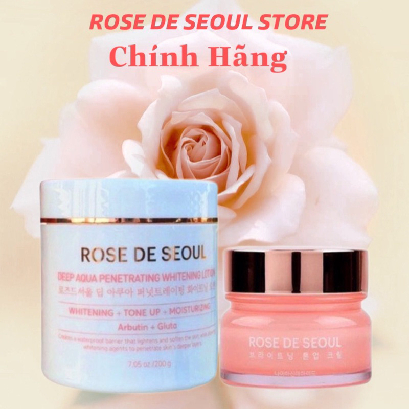 Combo body và kem ngày dưỡng trắng rose de seoul