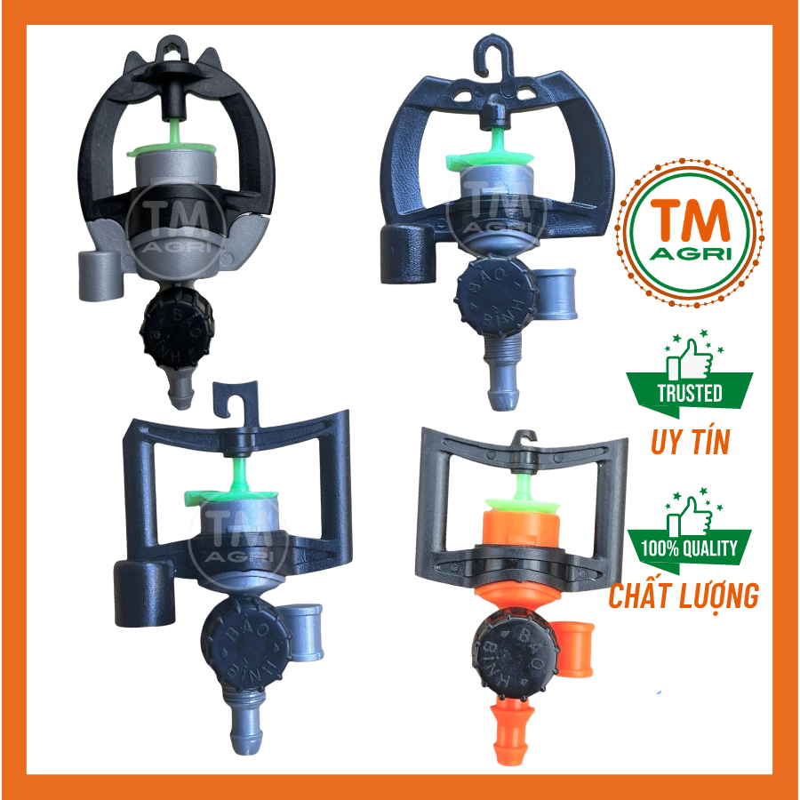 Béc tưới cây có núm xoay điều chỉnh bán kính nối ống 6ly, (5x7mm),8ly tưới cây lâu năm- CV-92, CV-93,CV-94
