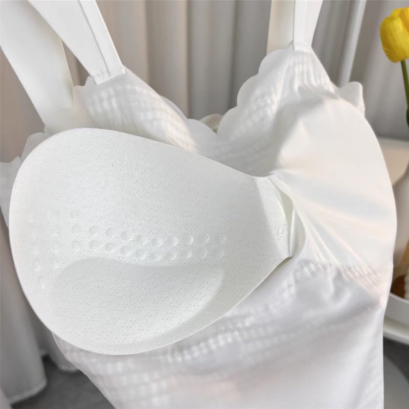 Áo bra 2 dây áo croptop có mút ngực mẫu mới 2023