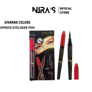 (Chống nước, dễ vẽ)Kẻ mắt Sivanna Colors Xpress Eyeliner Pen Rose Cat Thái Lan