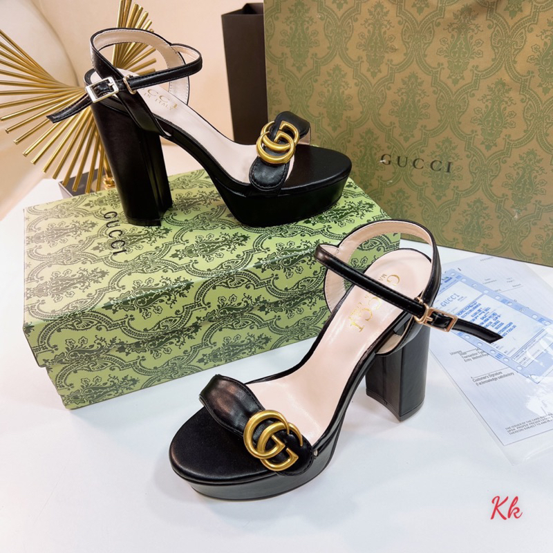 Sandal cao gót gucci đế đúp gót trụ