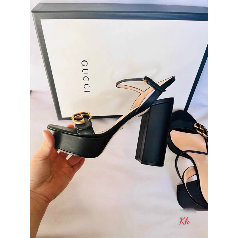 Sandal cao gót gucci đế đúp gót trụ