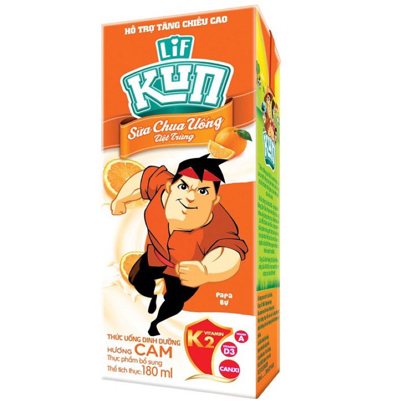 Sữa Kun Trái Cây Thùng 48 hộp 180ml