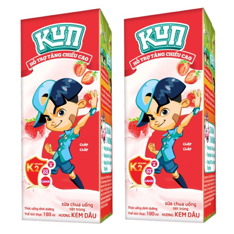 Sữa Kun Trái Cây Thùng 48 hộp 180ml