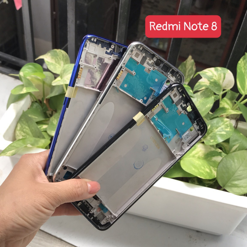 Khung+viền xiaomi Redmi Note 8 ( gồm khung xương, sườn máy, phím bấm)