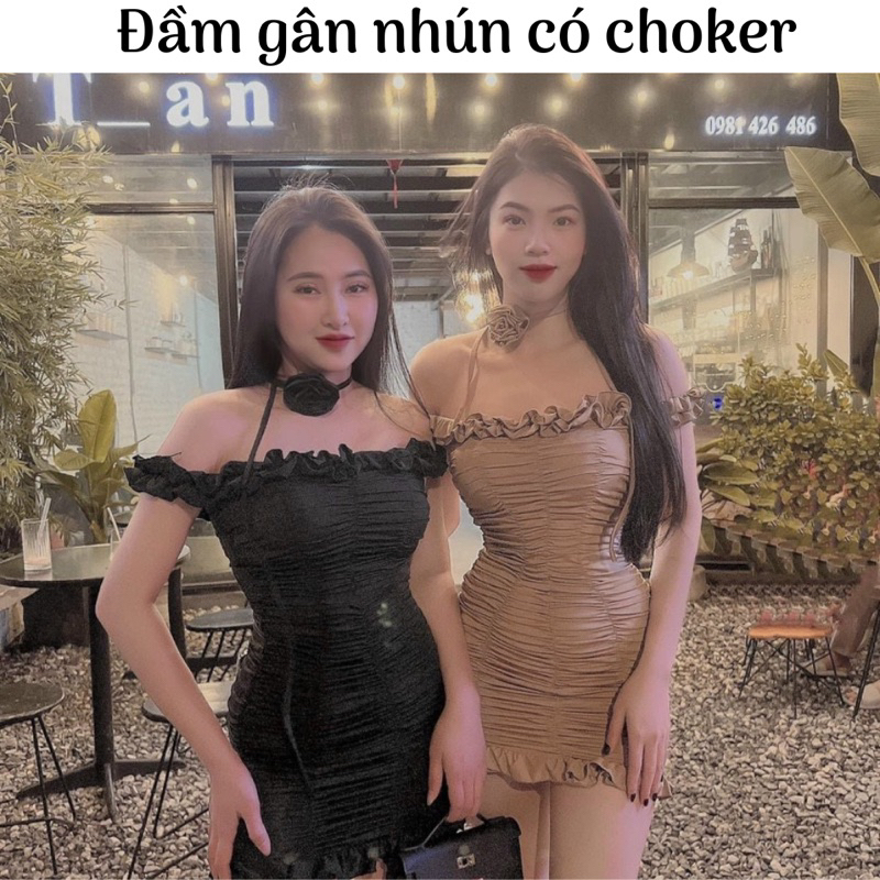 [FREESHIP] Đầm tua rua con mực cúp ngực chất lụa dẻo dày dặn phối chất voan kiếng hai màu hot hit