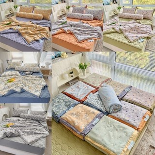 Bộ chăn ga gối đũi trần bông chất đẹp