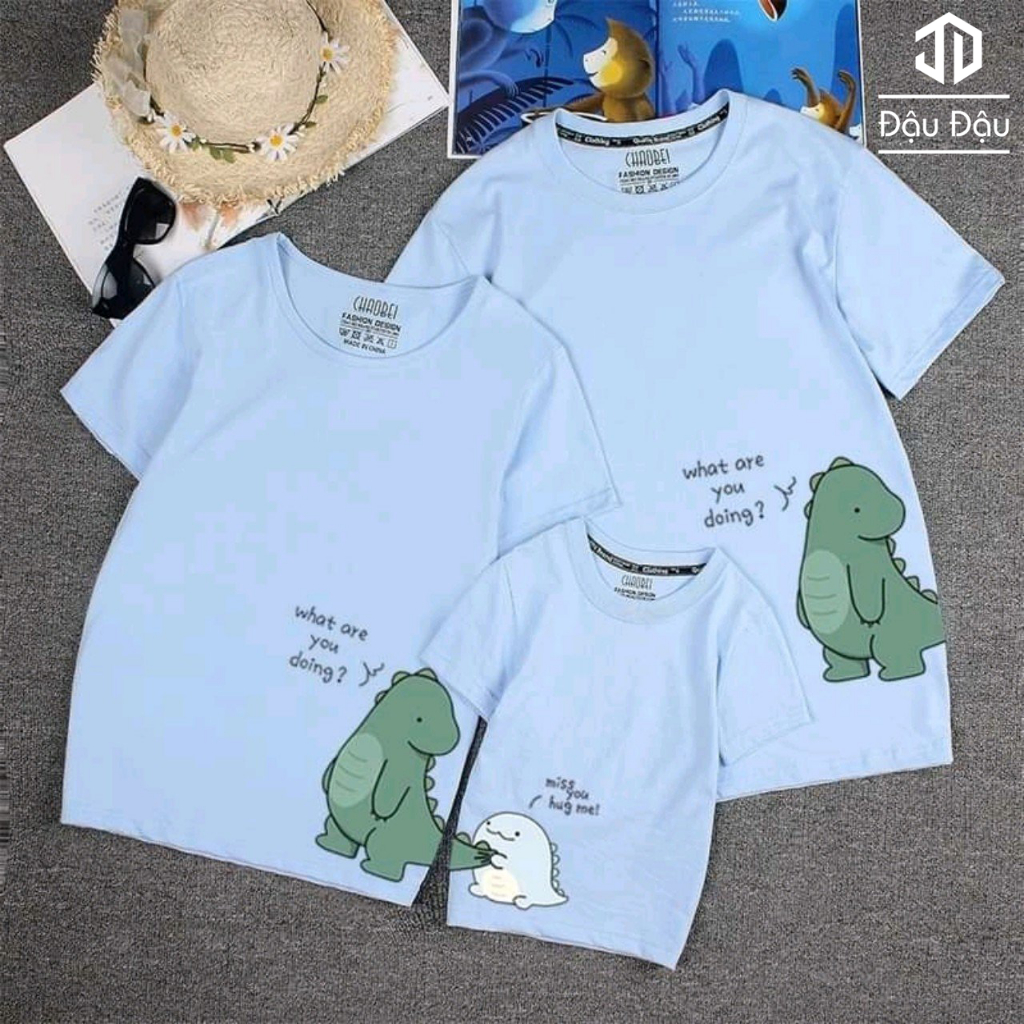 Áo Thun Gia Đình Mẫu Khủng Long Du Lịch Hè