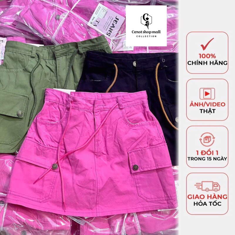 Chân váy kaki túi hộp