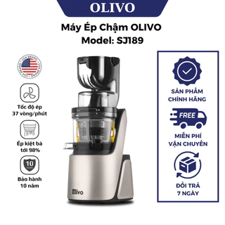 Máy ép chậm OLIVO SJ189 Ép trái cây, hoa quả nhanh gấp 3 lần, động cơ mạnh mẽ, thương hiệu Mỹ - Bảo hành 10 năm