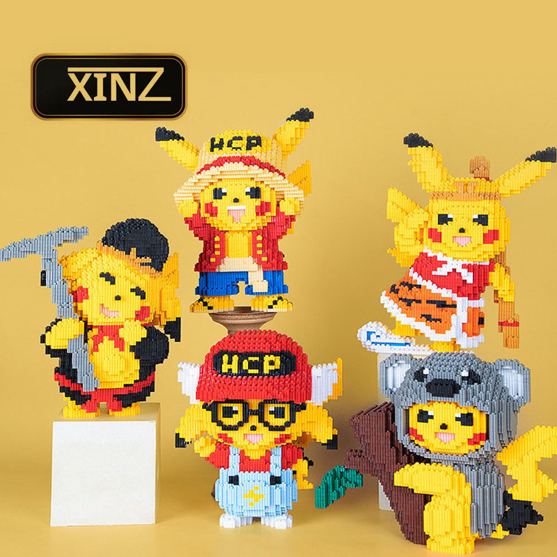 Lego mô hình lắp ráp pokemon 30.5cm XINZ đồ chơi xếp hình nhân vật 3D cho bé trai gái dễ thương