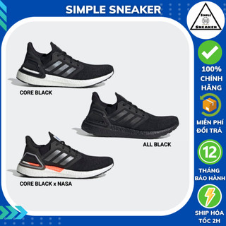 Giày Chạy Bộ Adidas Ultraboost 20 Chính Hãng 💙SIMPLE SNEAKER💙 Ultra Boost 20 Nasa Màu Đen Trắng Đế Boost Êm Ái [FX7979]