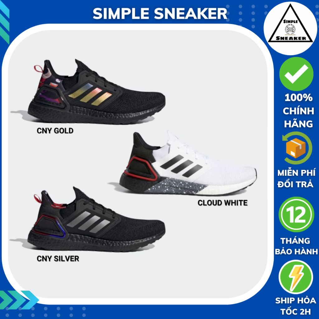 Giày Adidas Ultraboost 20 Đen Chính Hãng 💙SIMPLE SNEAKER💙 Ultra Boost 20 Chinese New Year Giày Chạy Bộ Cao Cấp [GZ7606]