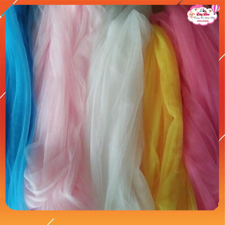 {Giá sỉ 2m} Vải voan lưới tutu / tulle nhiều màu loại mềm chất dày đẹp không nhũ