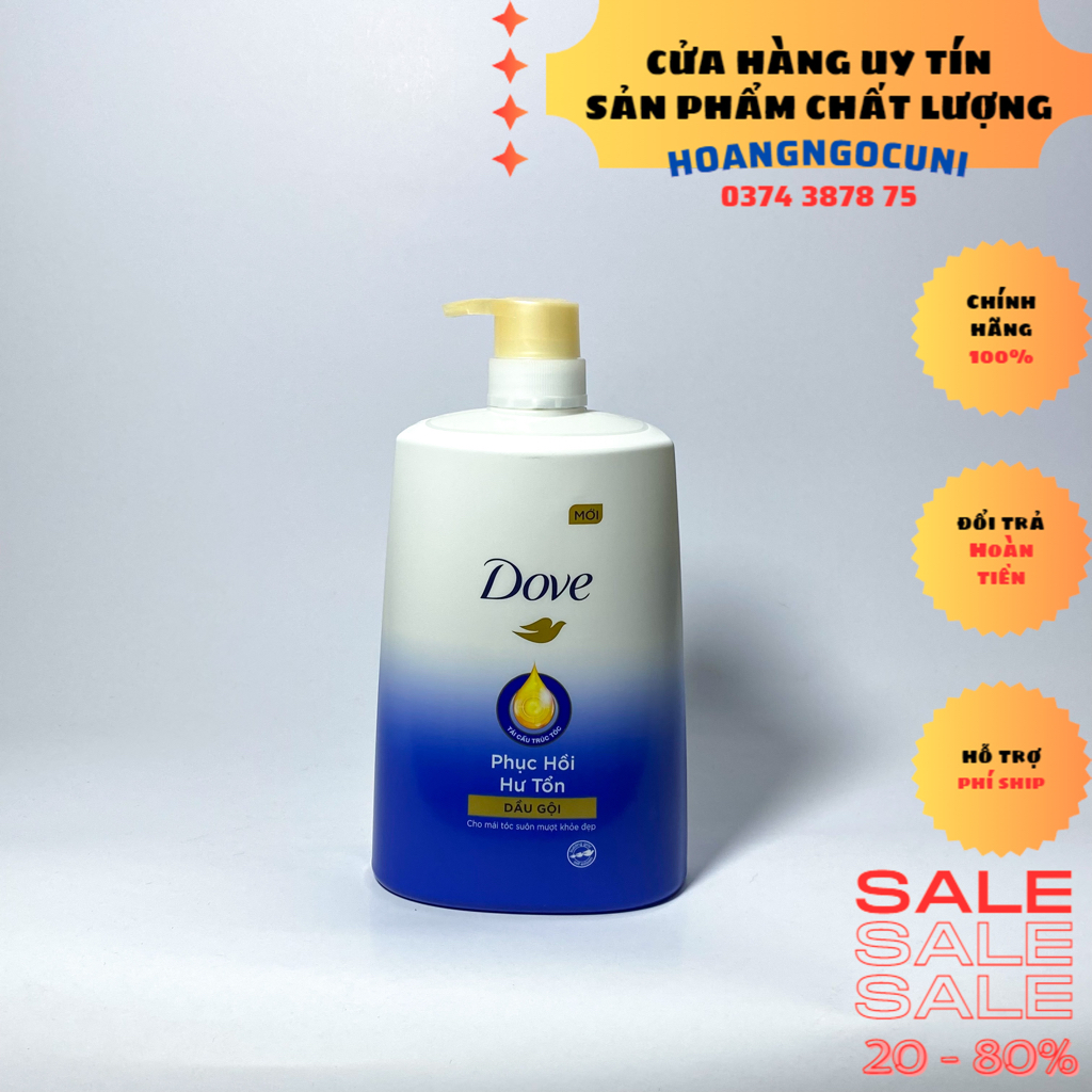 Dầu gội Dove phục hồi hư tổn chai vòi 880g giúp tóc phục hồi chống xơ rối và khô mẫu mới siêu rẻ và tiết kiệm