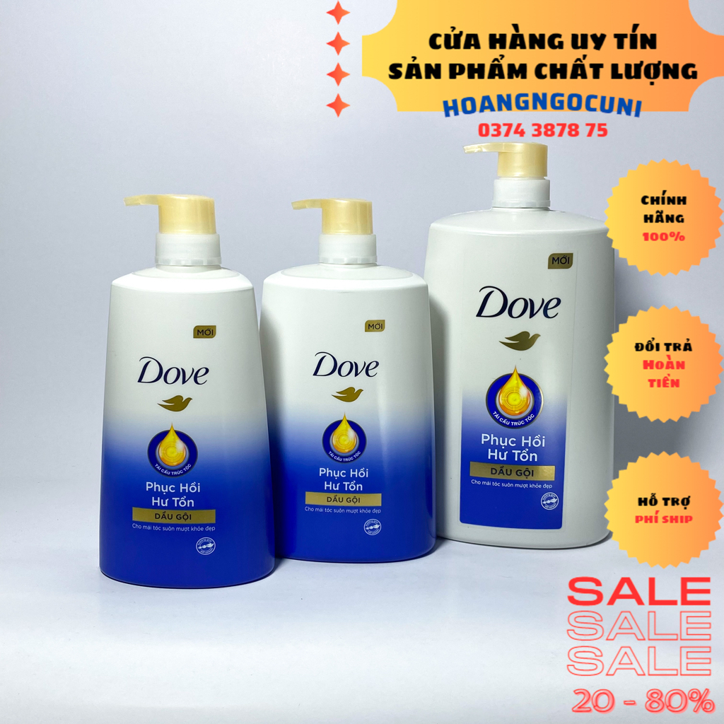 Dầu gội Dove phục hồi hư tổn chai vòi 880g giúp tóc phục hồi chống xơ rối và khô mẫu mới siêu rẻ và tiết kiệm