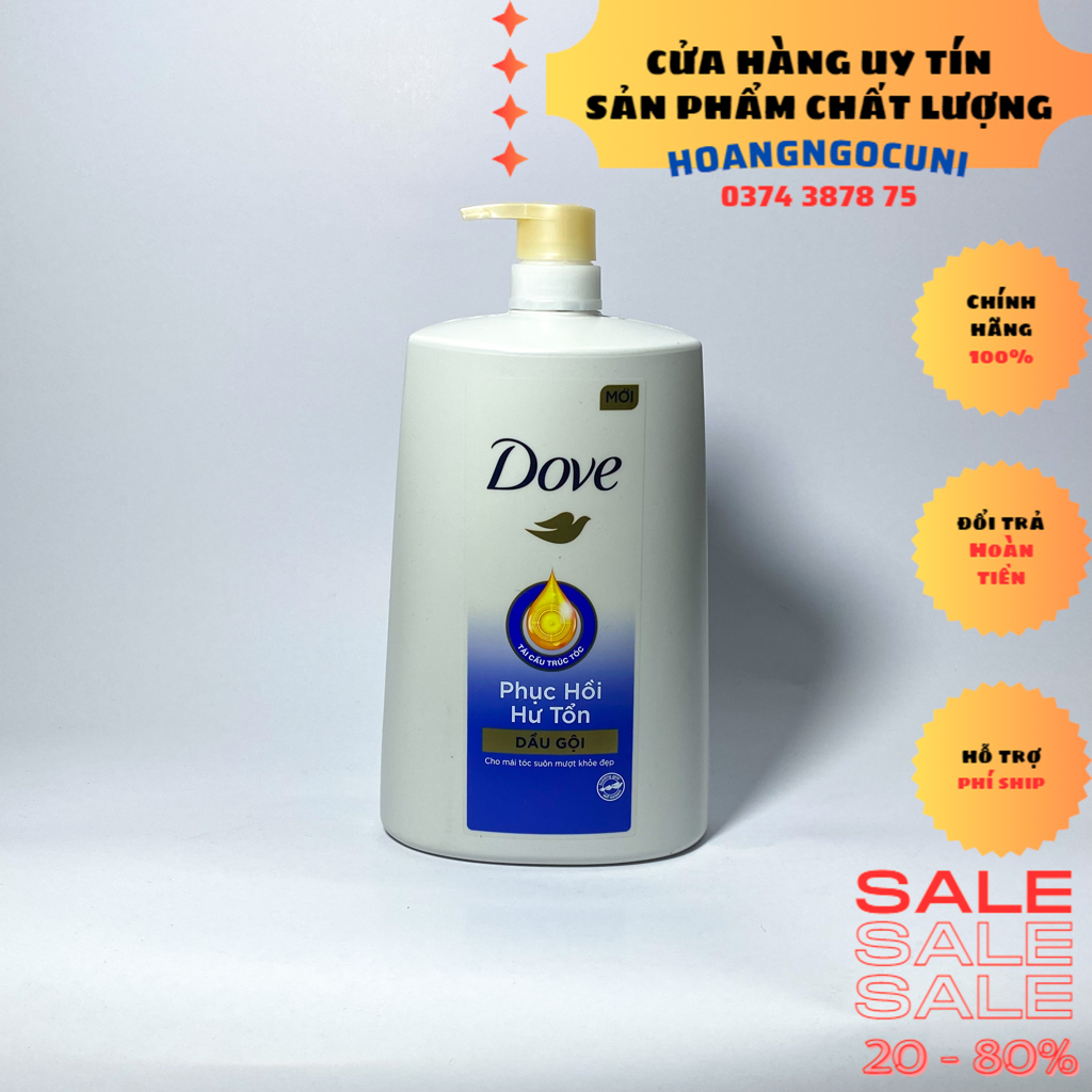 Dầu gội Dove phục hồi hư tổn chai vòi 880g giúp tóc phục hồi chống xơ rối và khô mẫu mới siêu rẻ và tiết kiệm