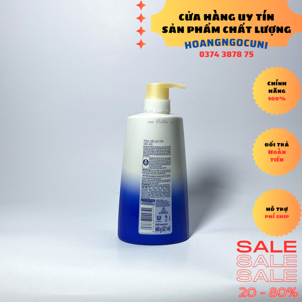 Dầu gội Dove phục hồi hư tổn chai vòi 880g giúp tóc phục hồi chống xơ rối và khô mẫu mới siêu rẻ và tiết kiệm
