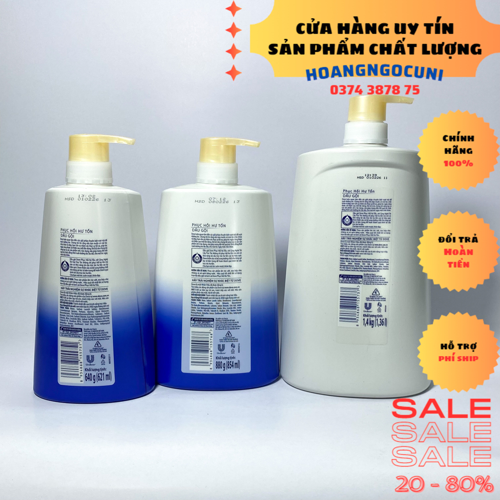 Dầu gội Dove phục hồi hư tổn chai vòi 880g giúp tóc phục hồi chống xơ rối và khô mẫu mới siêu rẻ và tiết kiệm