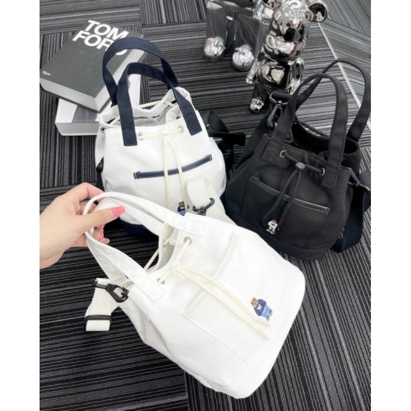 Túi WHO.AU STEVE BEAR CANVAS BUCKET