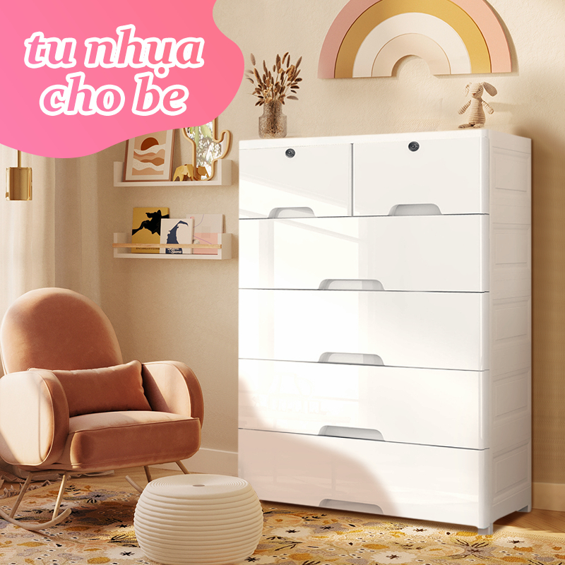 Tủ nhựa cho bé Tiện Lợi Xinh Xắn MUYI Cao Cấp An Toàn ĐỦ SIZE 3 TẦNG- 4 TẦNG- 5 TẦNG - 6 TẦNG- 7 TẦNG -Bảo hành 5 năm