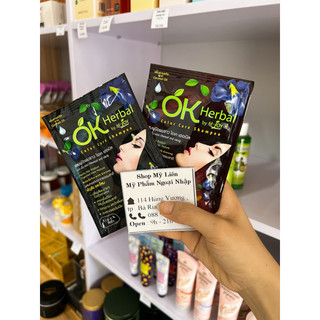 Gói gội nhuộm tóc Nhân sâm Ok Herbal - Thái lan