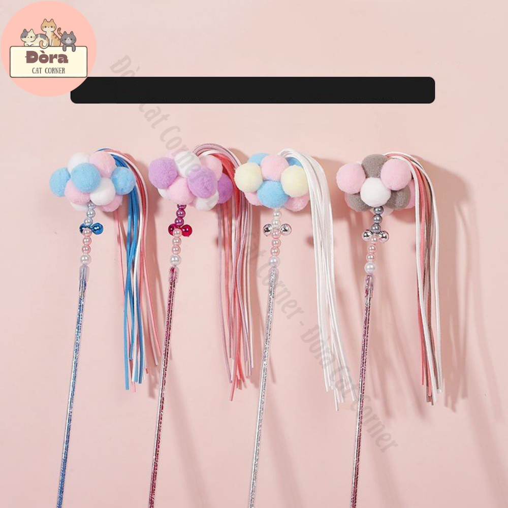 Đồ Chơi Mèo / Cần Câu Mèo Hình Bông Nhiều Mèo Siêu Đáng Yêu / Gậy Phép Thuật Trêu Mèo