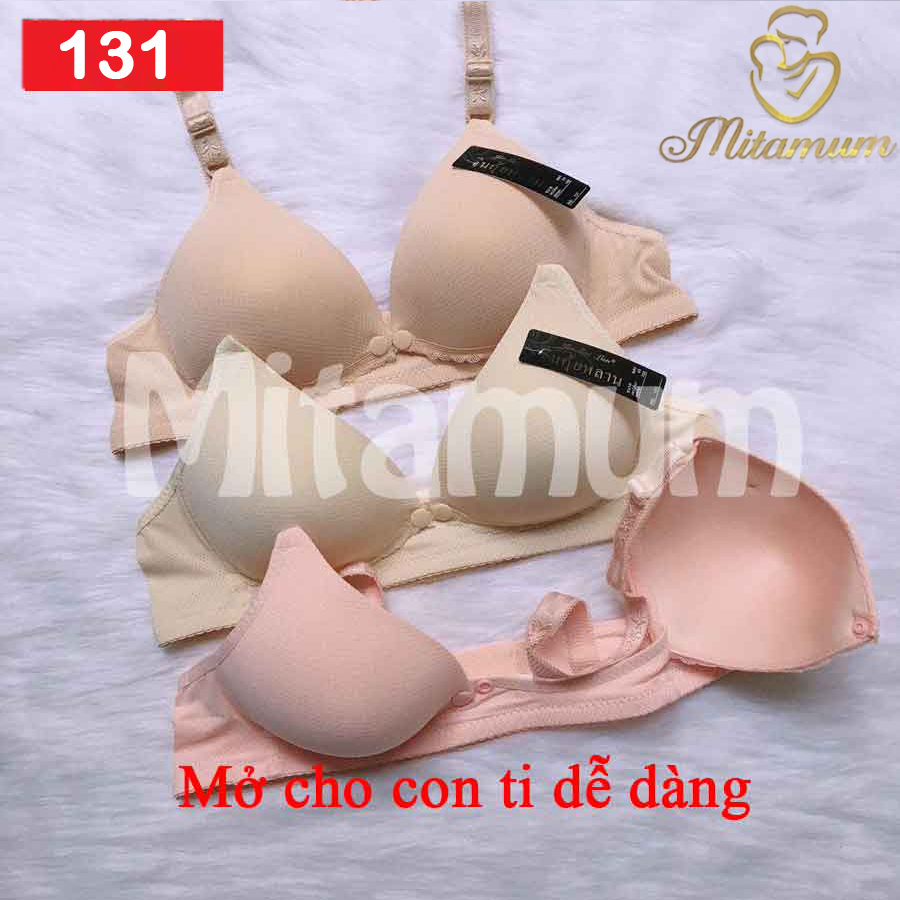 Áo lót ngực bầu cho con bú cotton thông hơi không gọng nâng ngực đồ lót bà bầu 131