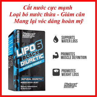 Lipo 6 - Black Diuretic 80 viên Hỗ trợ giảm cân, cắt nước cực mạnh, loại bỏ nước thừa, mang lại vóc dáng