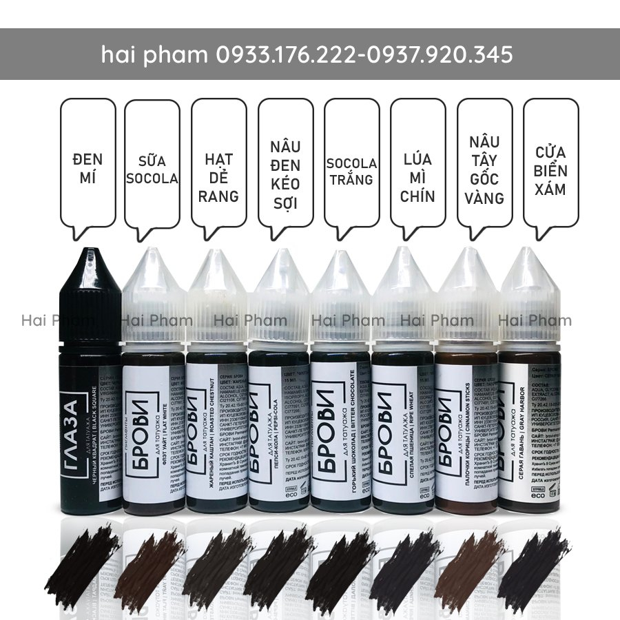 Mực Phun Xăm Brovi Chính Hãng_Bản Tiếng Nga