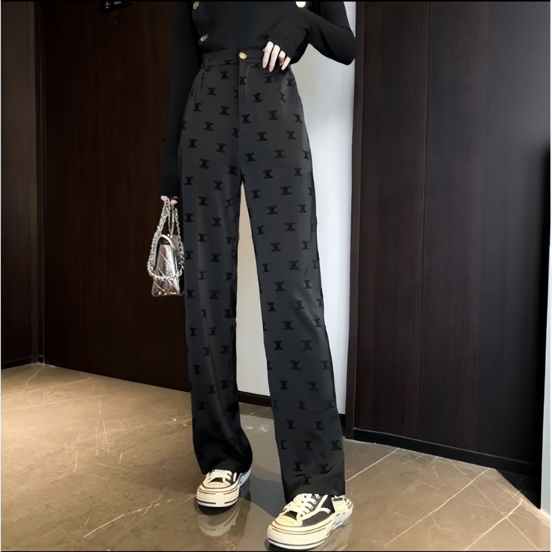 Quần suông nữ ống rộng cạp trắng to hack dáng, Quần vải nữ phong cách thanh lịch có thể mặc đi làm đi chơi | BigBuy360 - bigbuy360.vn