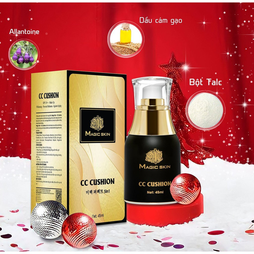 kem nền CC Cushion 5in1 chống nắng dưỡng trắng che khuyết điểm Magic Skin magicskin