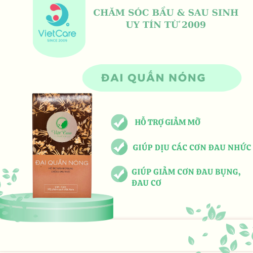 Đai cuốn nóng Vietcare/chườm ấm / giảm đau mỏi/ hỗ trợ giảm eo