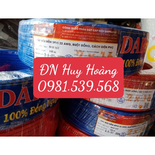 Bán lẻ 50m -dây điện đôi mềm 2x16 daphaco