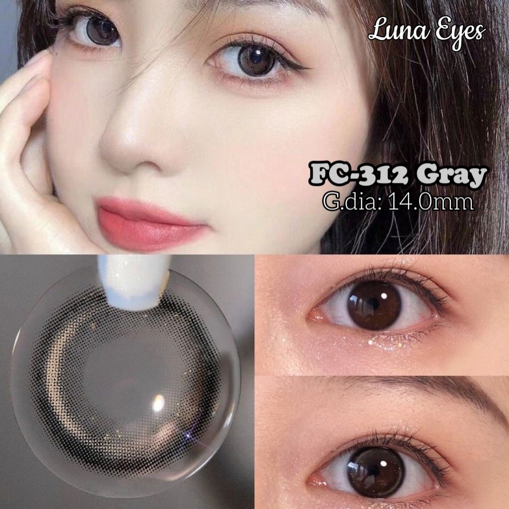 Kính áp tròng LUNA EYES FC-312 GRAY - Lens size nhỏ