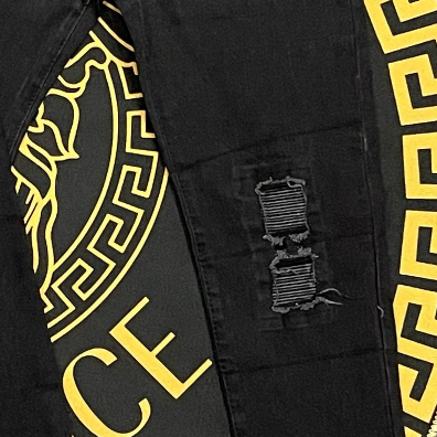 Quần jean nam CAO CẤP vá da chất vải denim co dãn dày dặn mẫu mới sang trọng trẻ trung