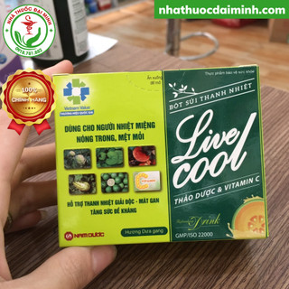 Bột sủi thanh nhiệt live cool hộp 10 gói