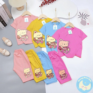 combo 5 bộ quần lửng cho bé gái chất cotton co giãn mền mịn thấm hut mồ hôi rất tốt