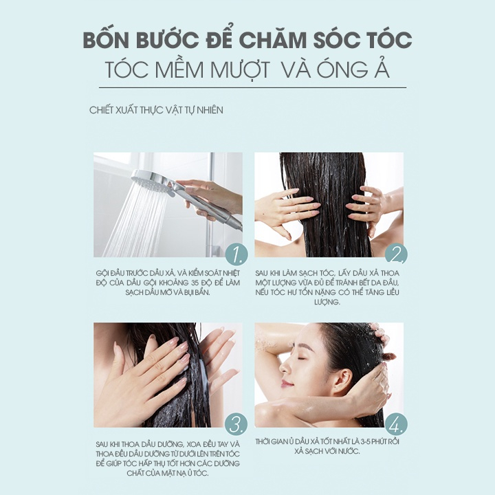 Combo dầu gội, dầu xả nước hoa muối biển Flowery LADY 500ml