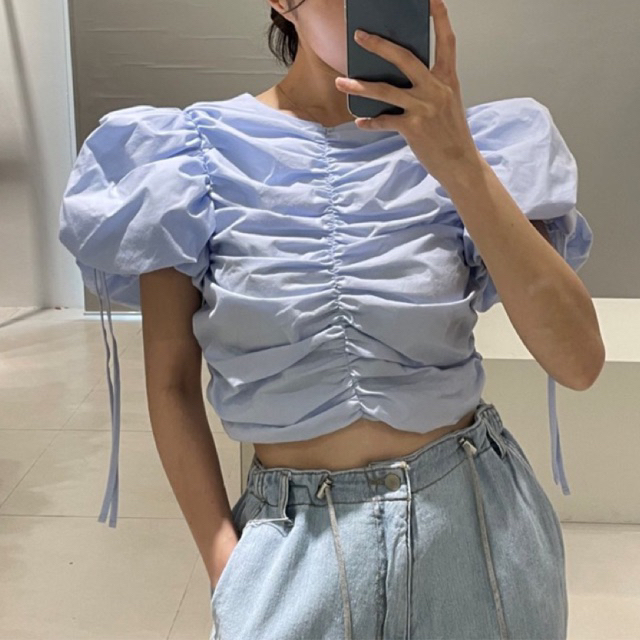 (ORDER) Áo kiểu phồng nhún siêu xinh style Korea